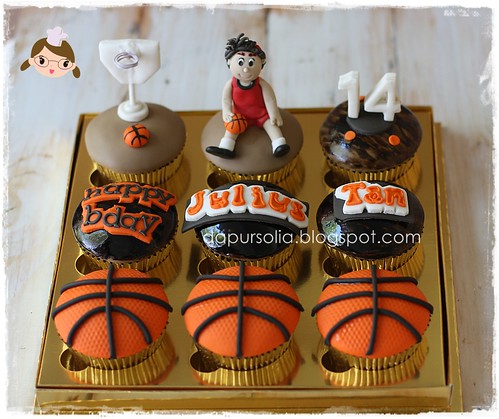 Cupcake Set with Basketball Theme for Julius Tan