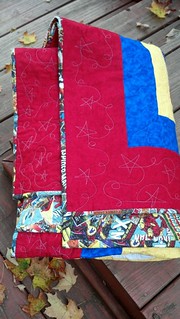 Mikey's quilt - I did the quilting and binding only