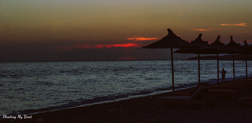 sunset summer mountains beach landscape coast holidays albania dhermi gjipe