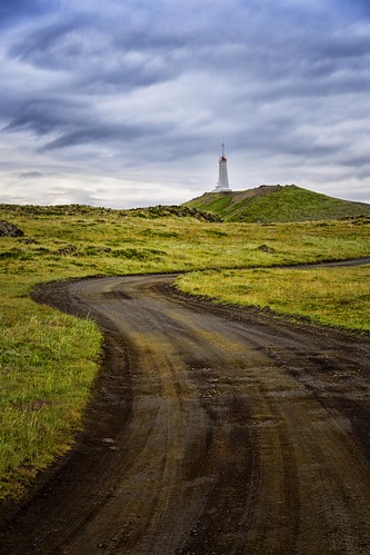 road travel lighthouse iceland lapinski