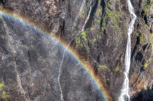 water norway waterfall rainbow rocks 2014 voringfossen norway2014