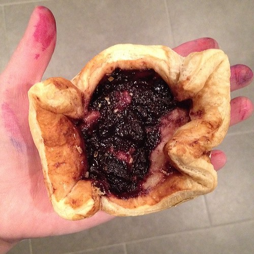 Berry and cheese Danish from the cinnamon snail. #vegan #inkstainedhands