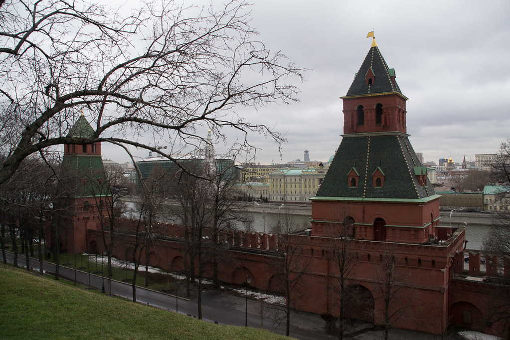 Kremlin walls and River in Moscow