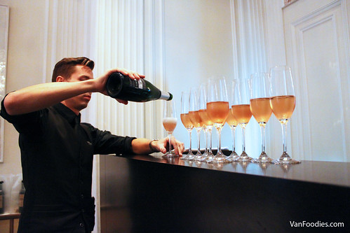 champagne to greet each guest