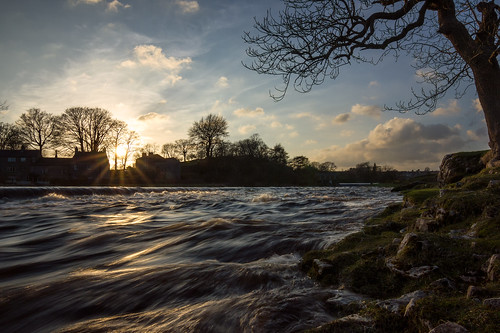 sunset river wharfe lintonfalls northyorkshire welcome2yorkshire yorkshire landscape waterscape longexposure uk canon550d tokinaatxproii spring yorkshiredales thedales